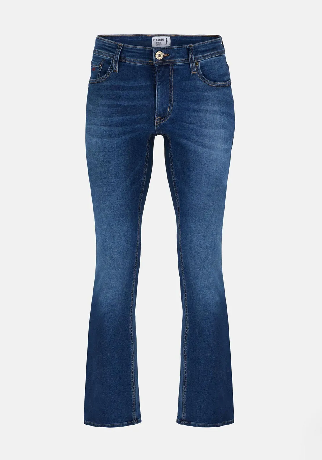 6th Sense Fred Bootcut Jeans, Mid Wash