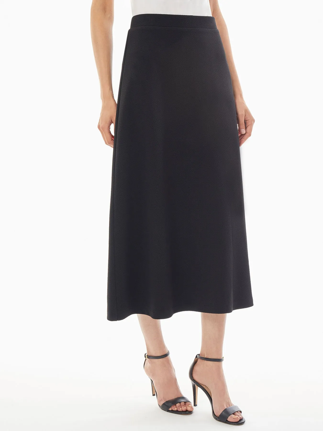 A-Line Jersey Knit Maxi Skirt