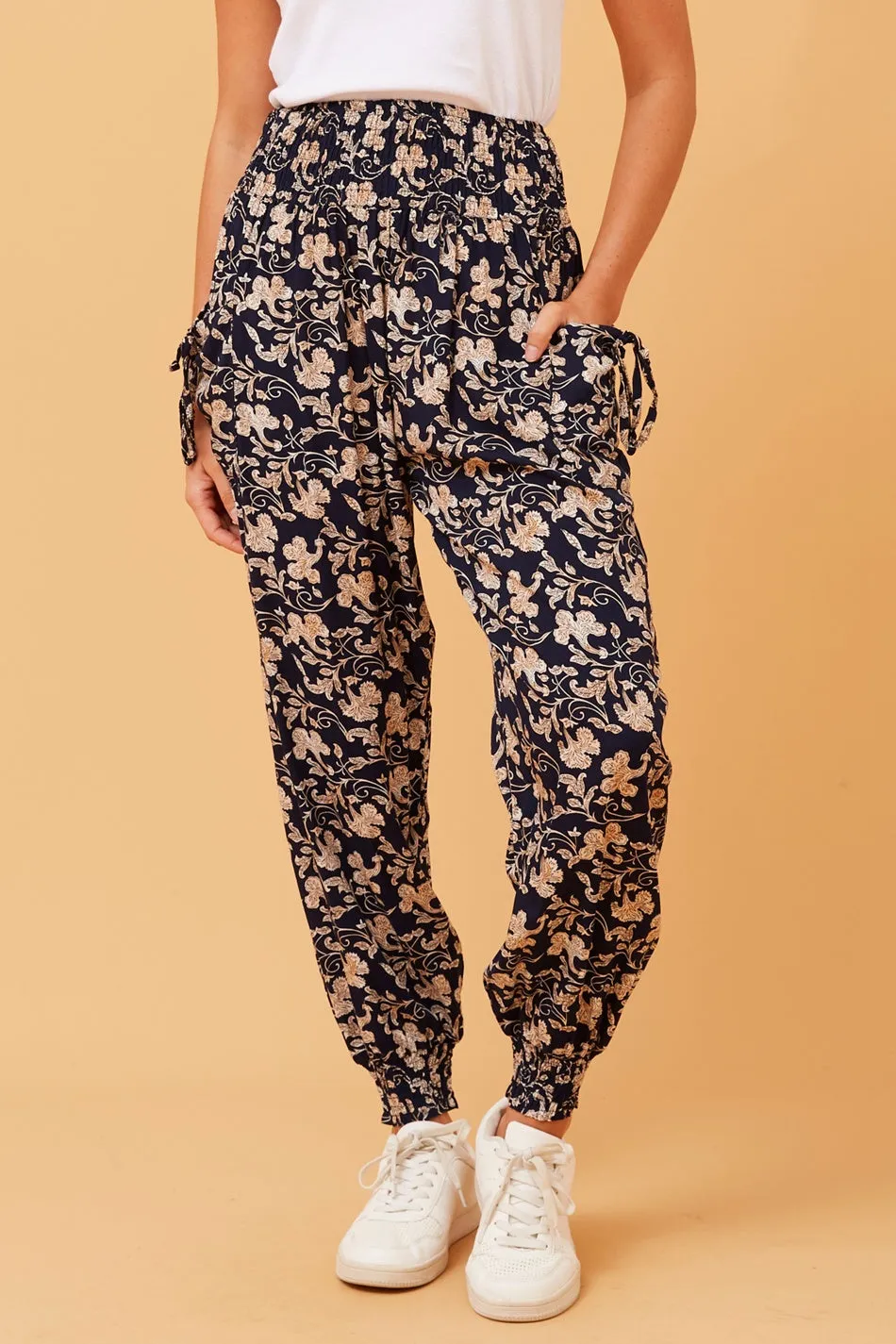 ABSTRACT PRINT HAREM PANTS