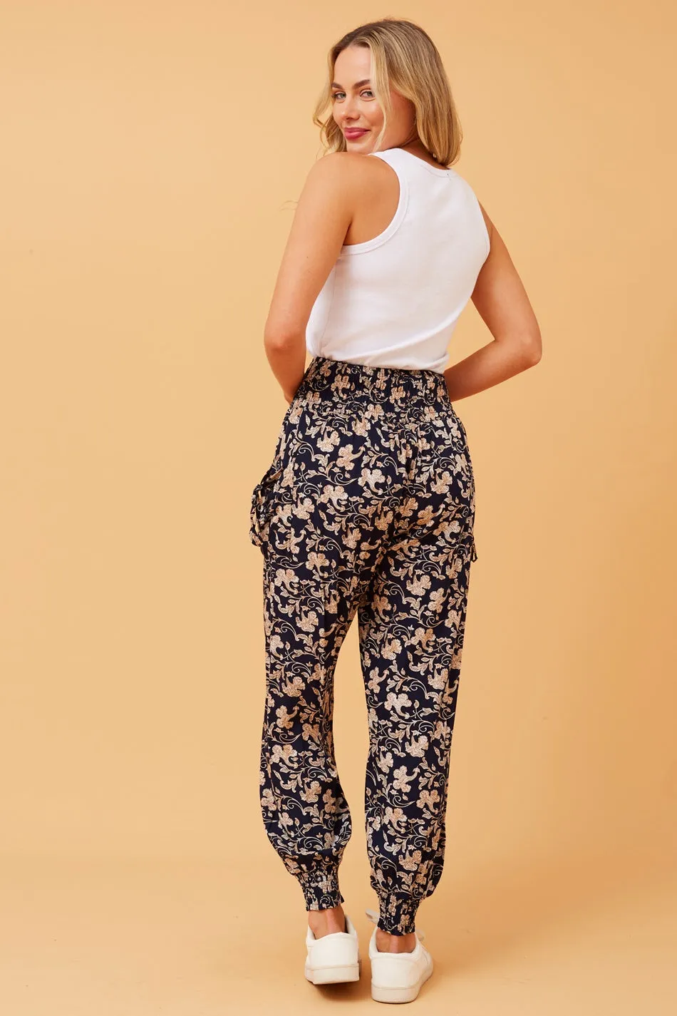 ABSTRACT PRINT HAREM PANTS