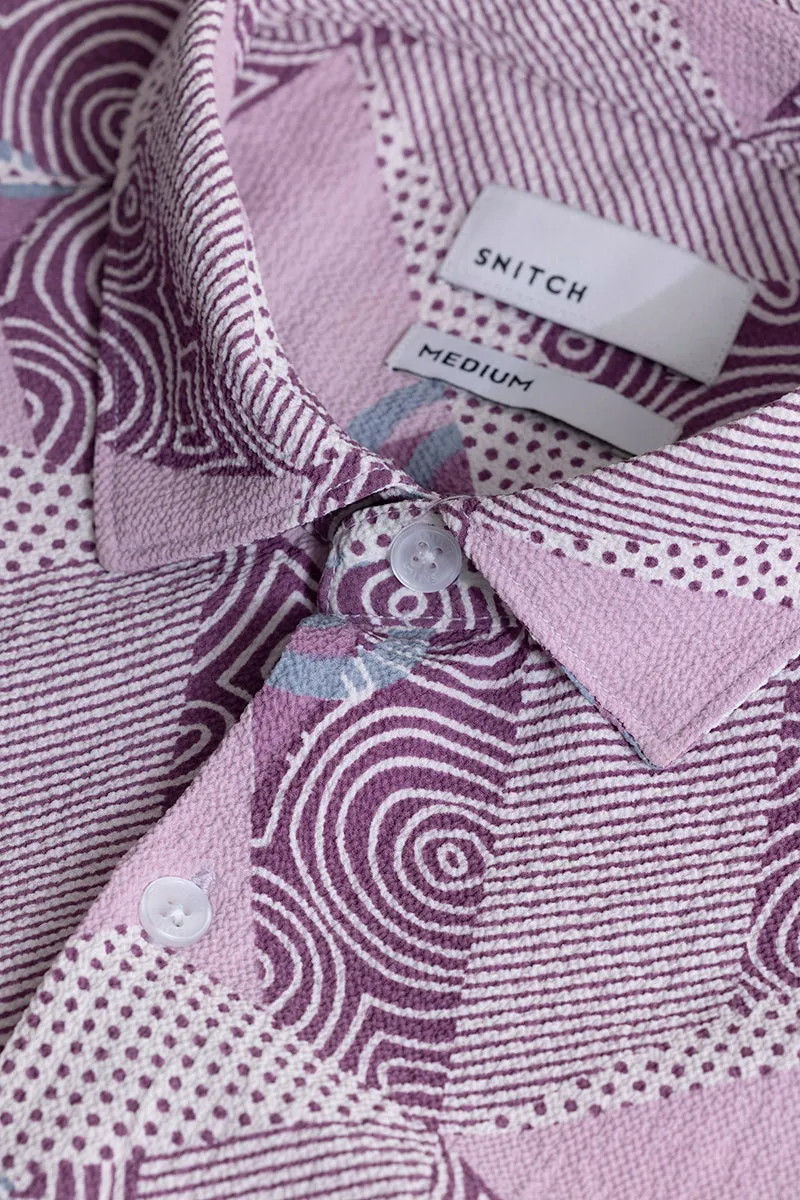 Abstract Trio Lilac Shirt