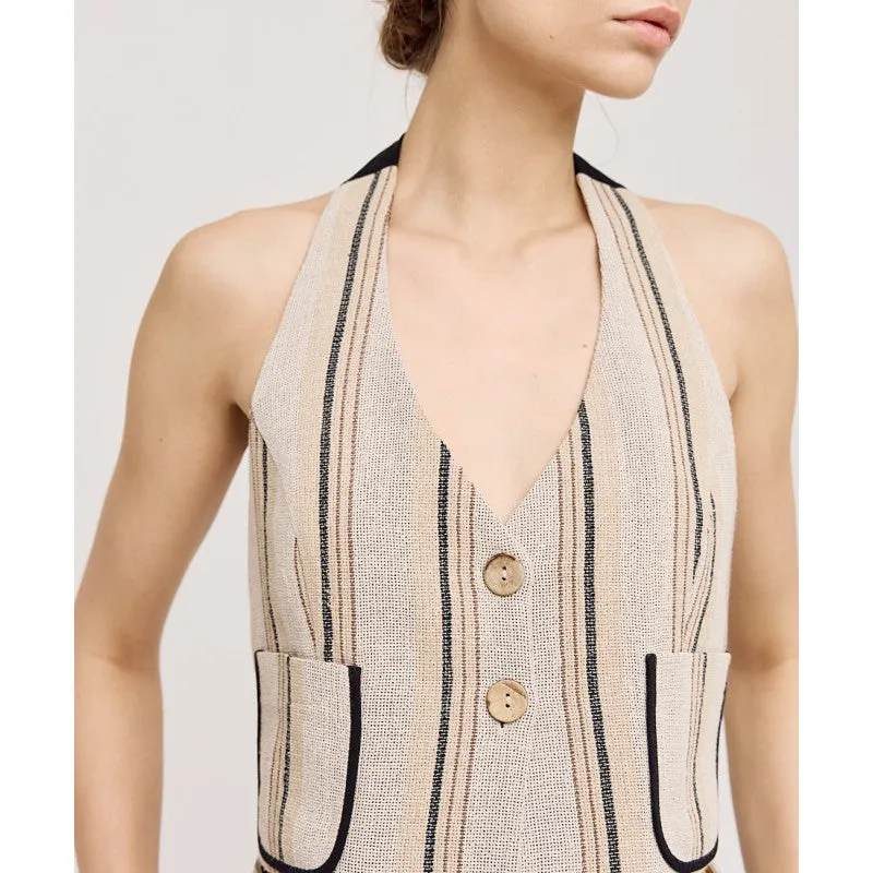 Access Fashion Vest Top With Open Back