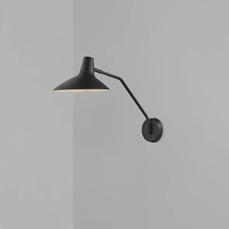 Adjustable Industrial Black Wall Light