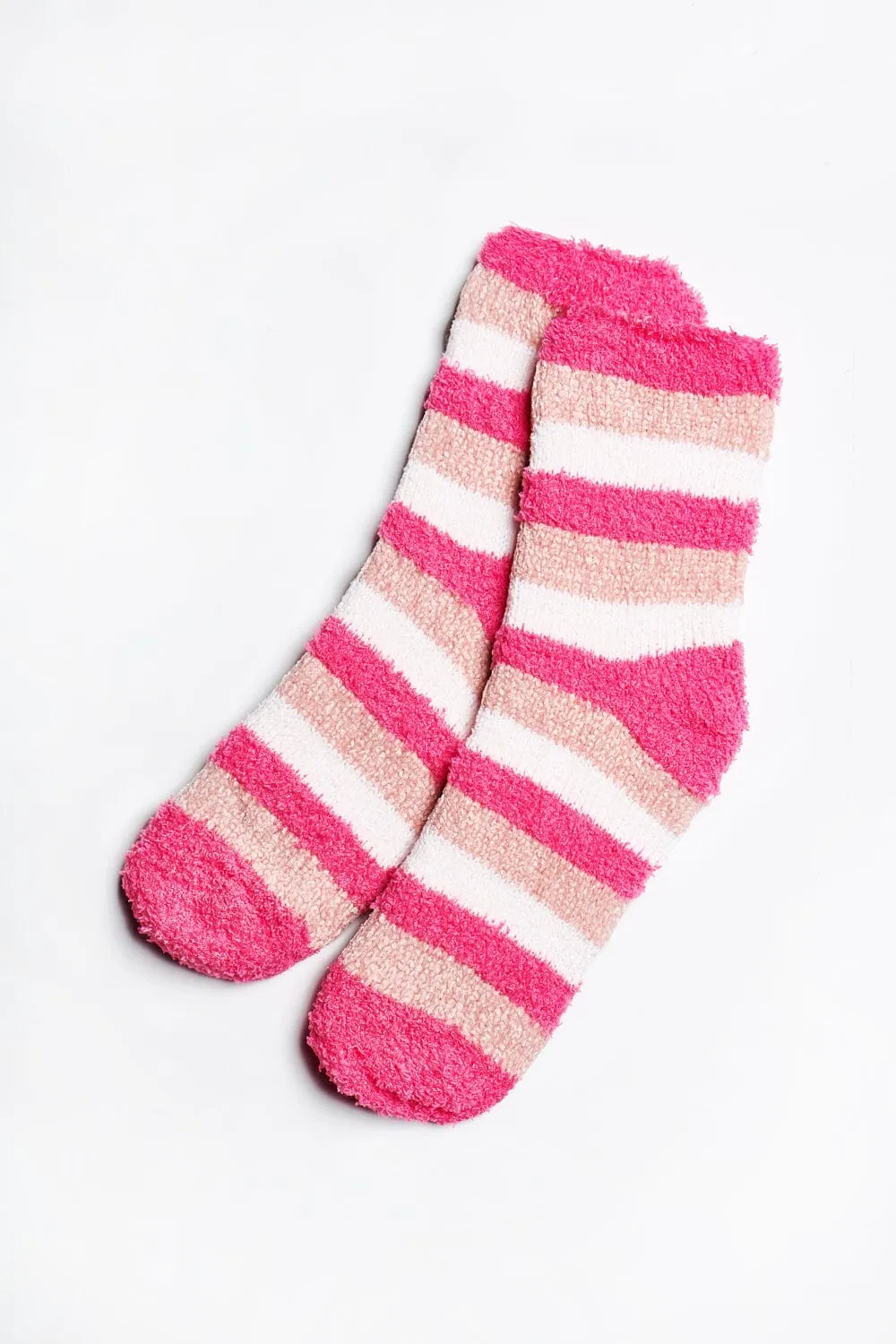 ALAMAE Women's Fuzzy Striped Socks