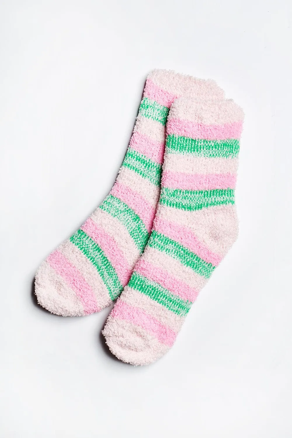 ALAMAE Women's Fuzzy Striped Socks