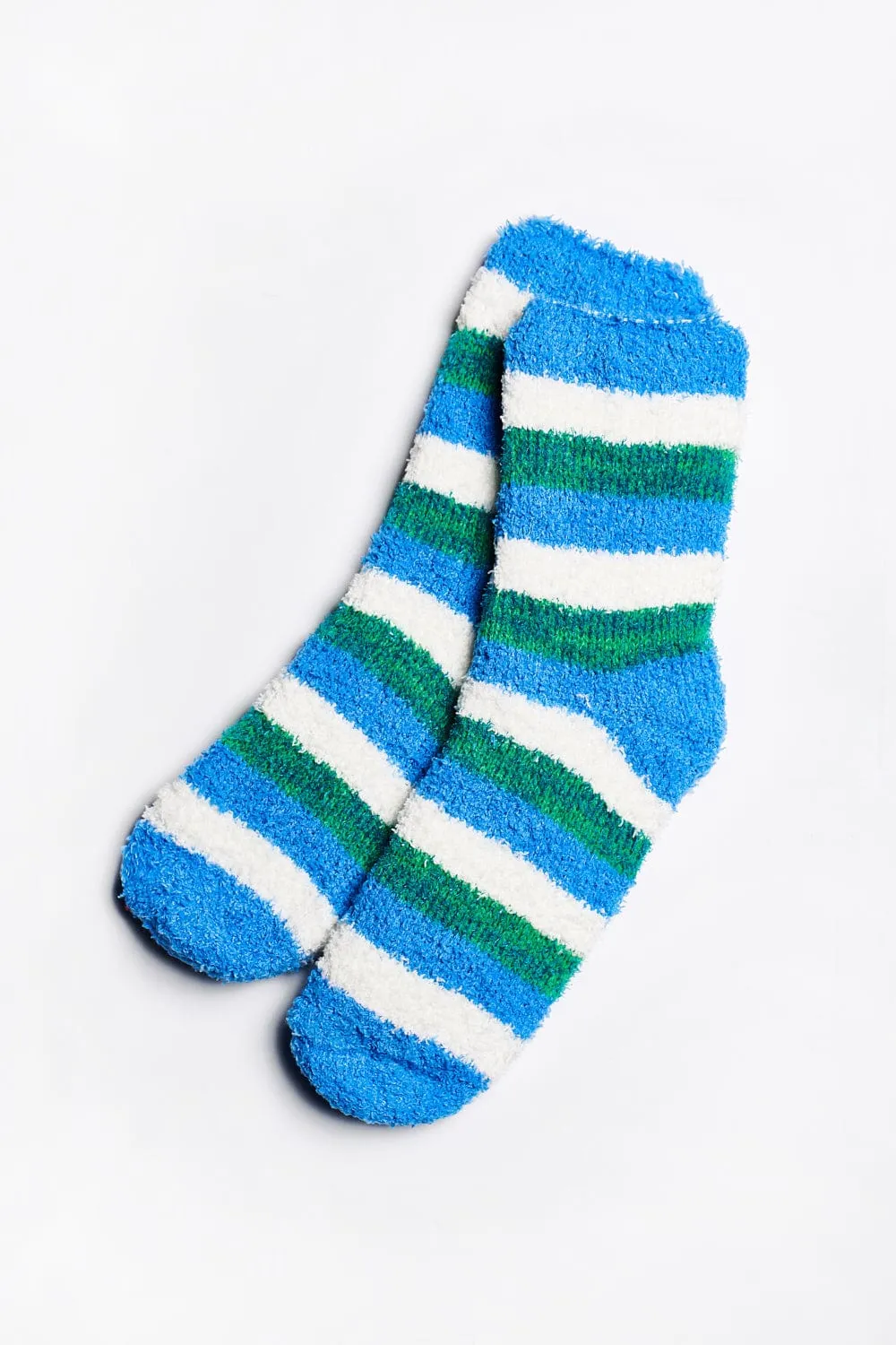 ALAMAE Women's Fuzzy Striped Socks