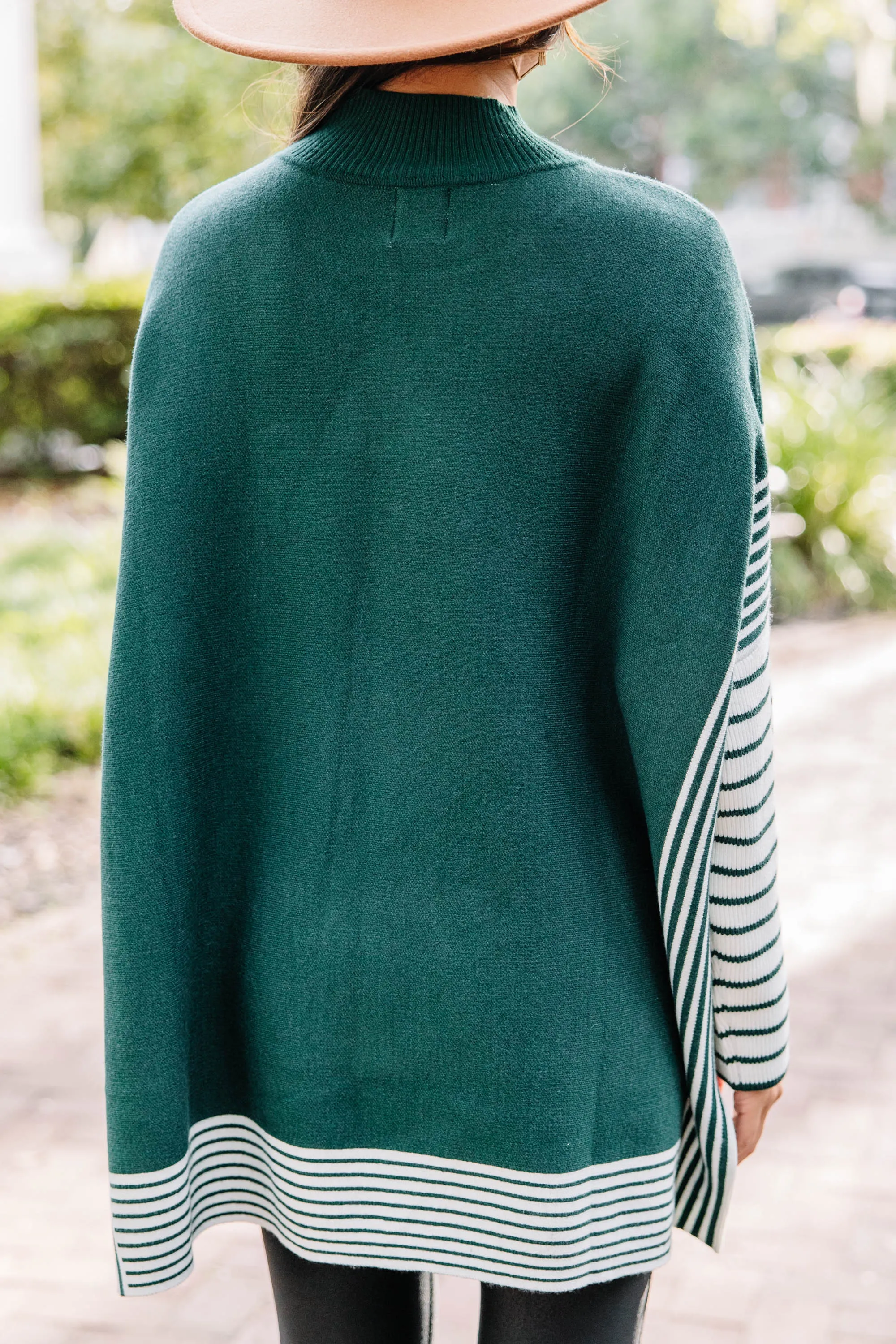 All In Hunter Green Striped Tunic