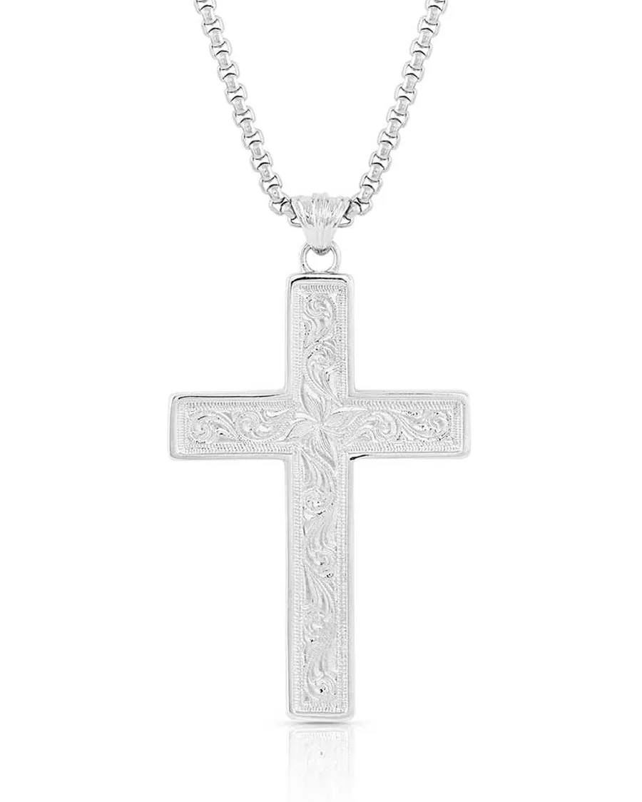 American Legends Block Color Cross Necklace