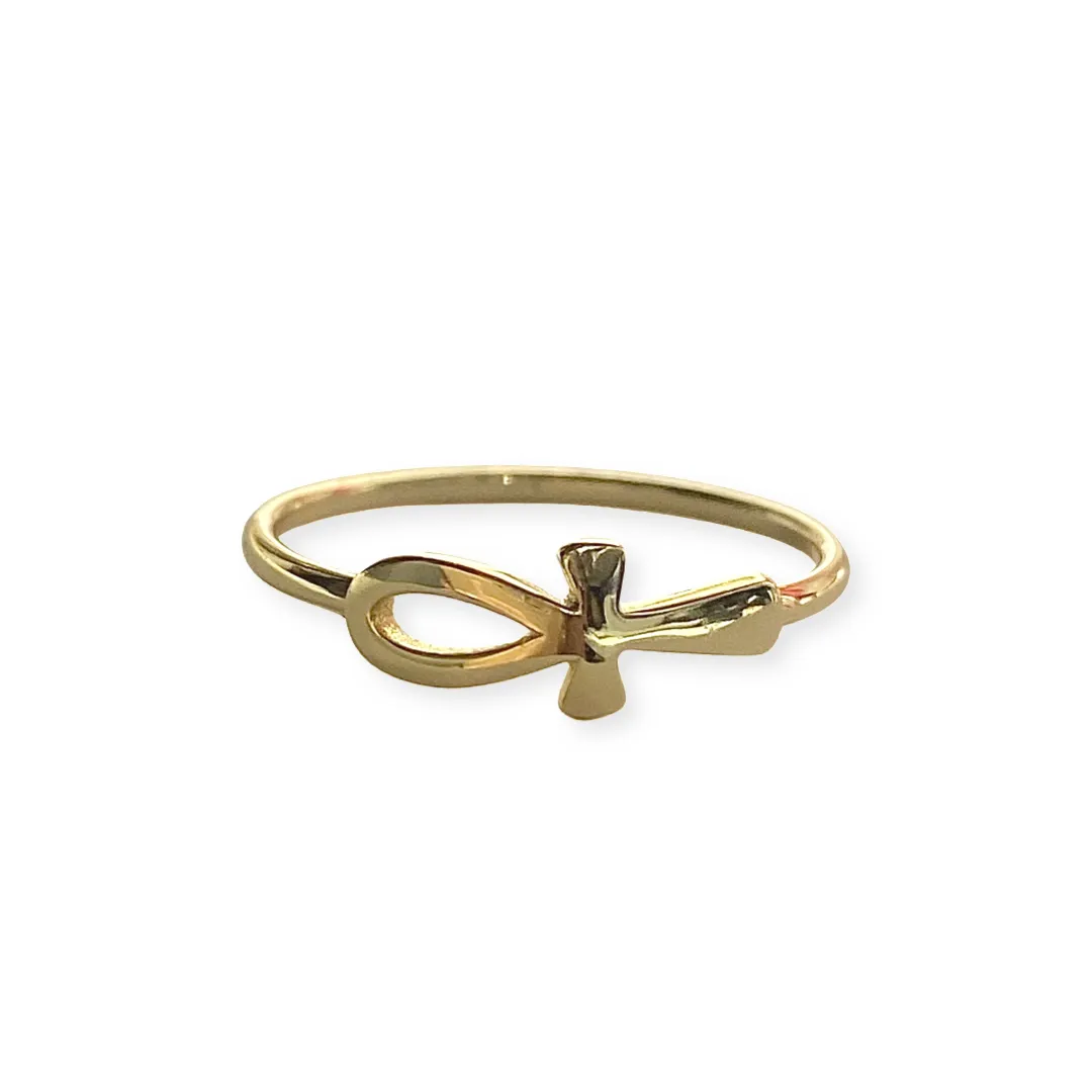 Ankh Cross Ring