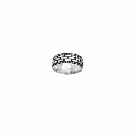 Antique Finish Band's Ring (Silver)