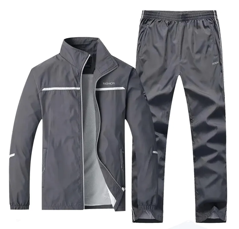 Athletic Zip Jacket and Elastic Waist Pants - SF2037