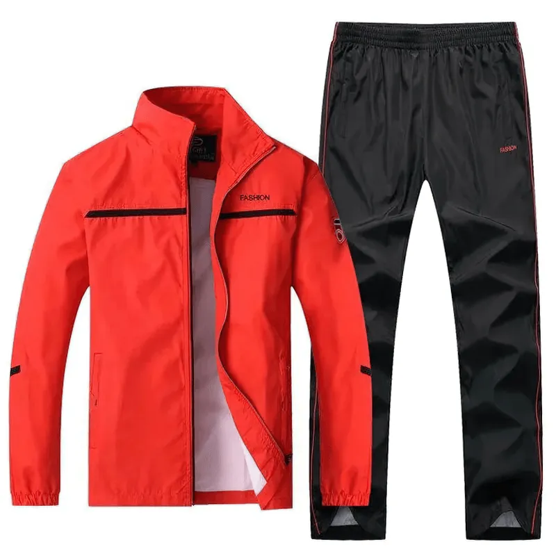 Athletic Zip Jacket and Elastic Waist Pants - SF2037