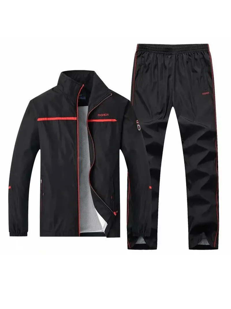 Athletic Zip Jacket and Elastic Waist Pants - SF2037