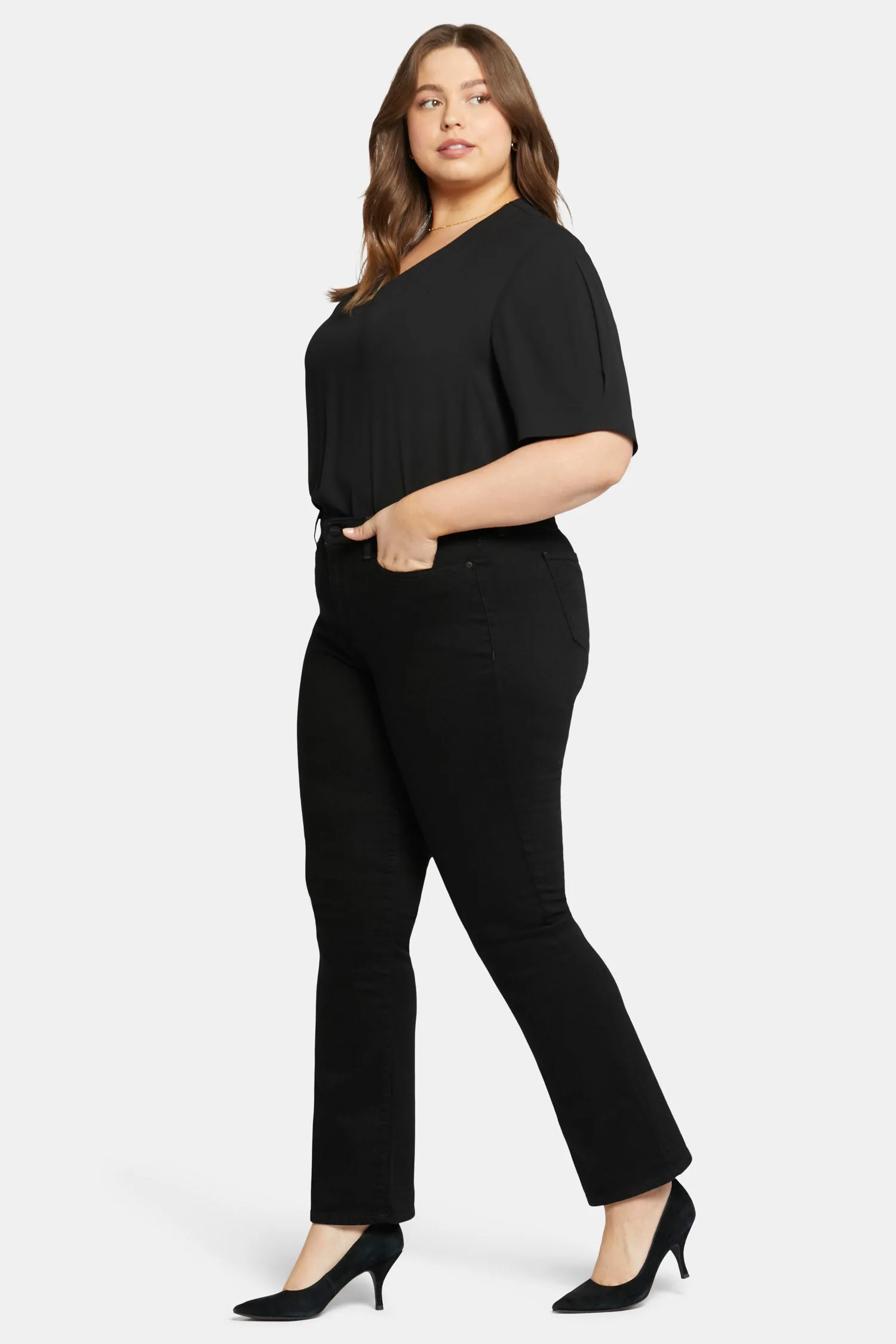 Barbara Bootcut Jeans In Plus Size - Black