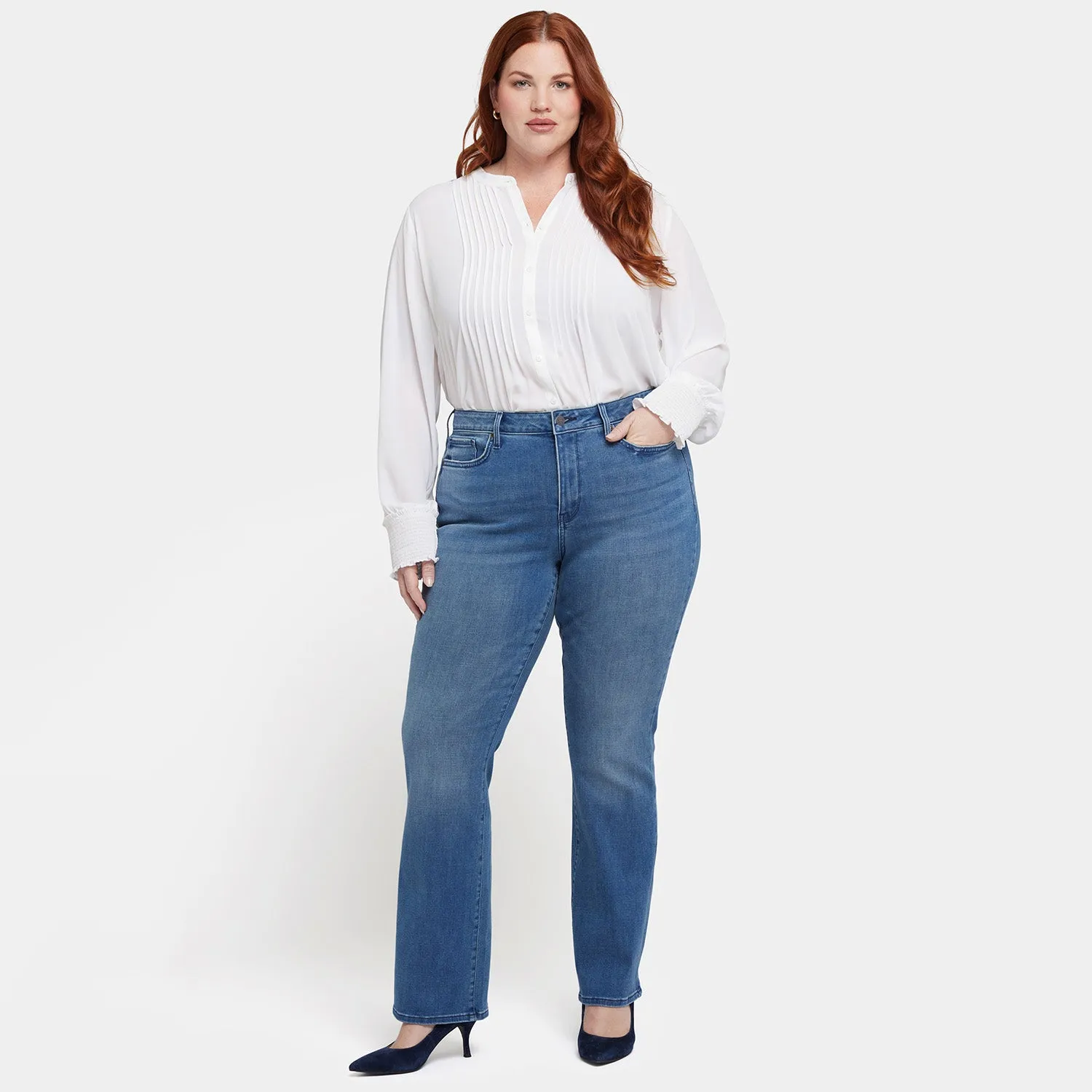 Barbara Bootcut Jeans In Plus Size - Cascade Wave