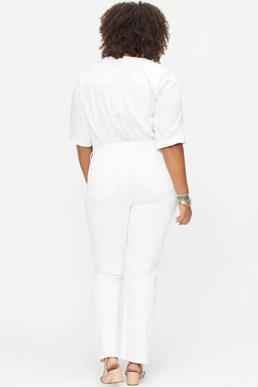 Barbara Bootcut Jeans In Plus Size - Optic White