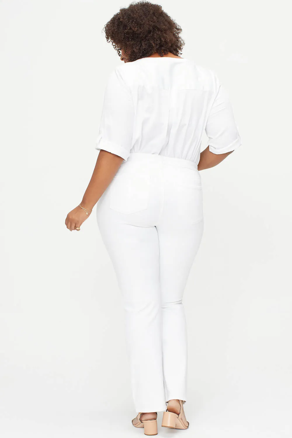 Barbara Bootcut Jeans In Plus Size - Optic White