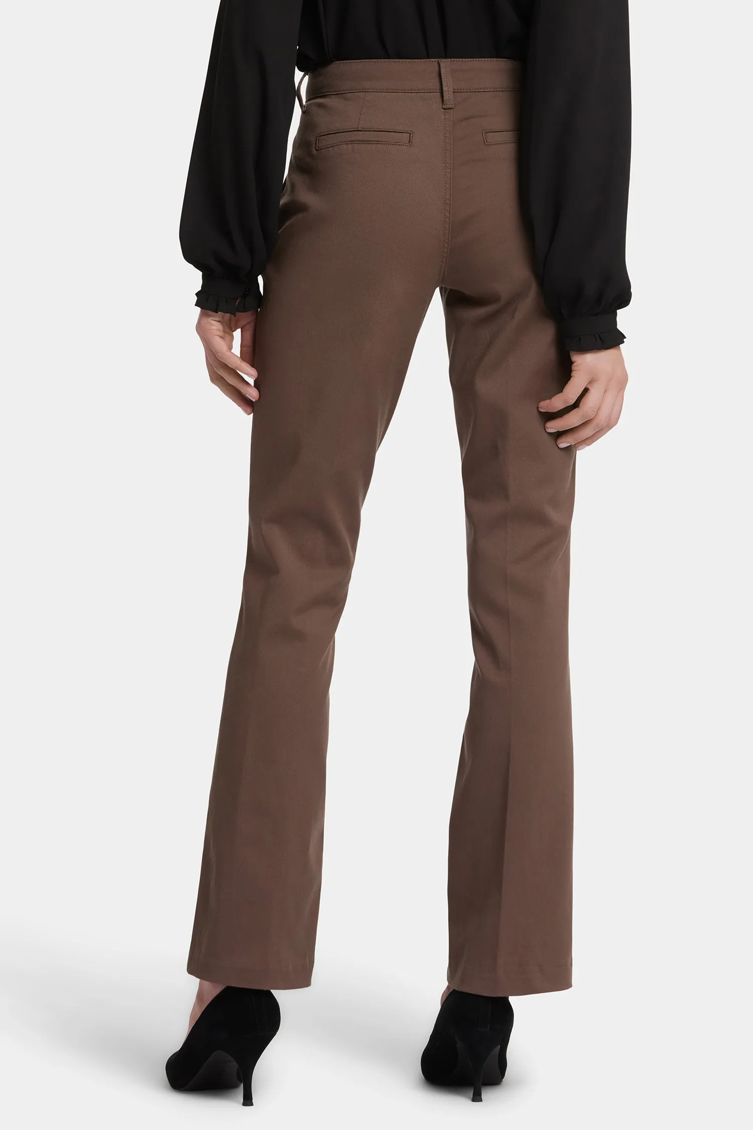 Barbara Bootcut Trouser Pants - Dark Wood