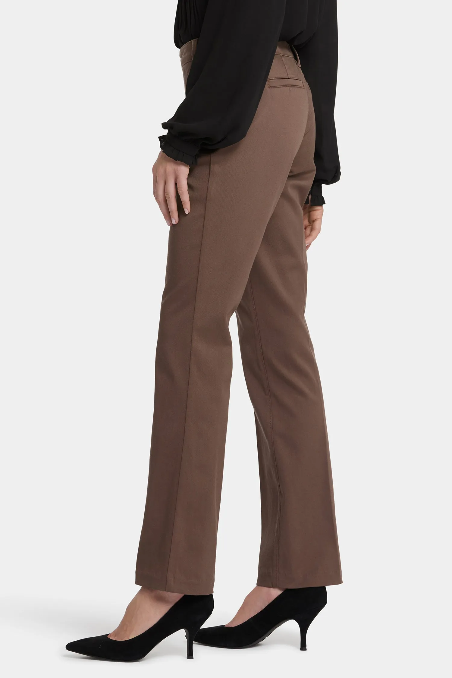 Barbara Bootcut Trouser Pants - Dark Wood