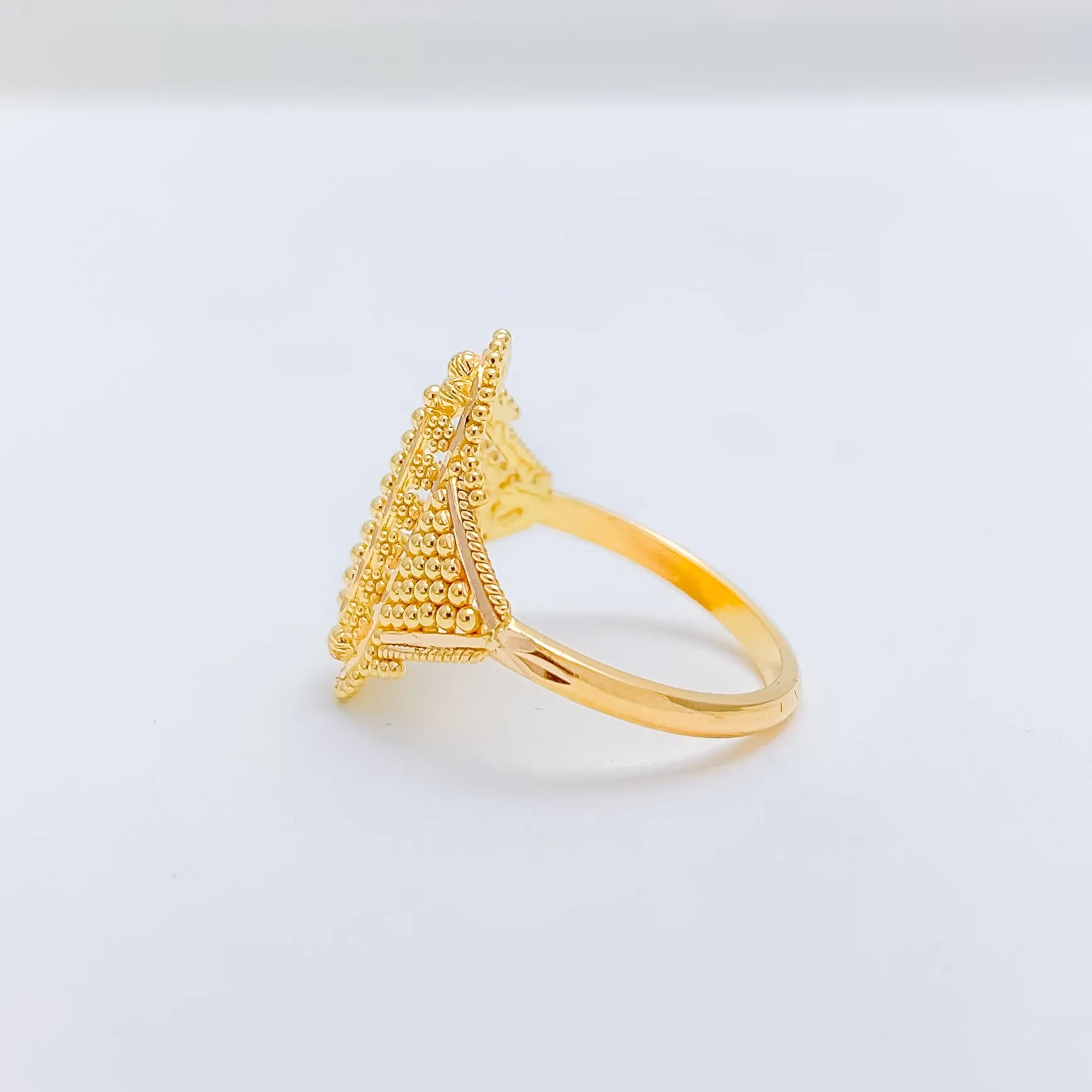 Beaded Gold Ring