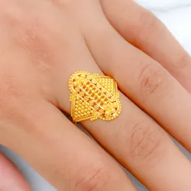 Beaded Gold Ring