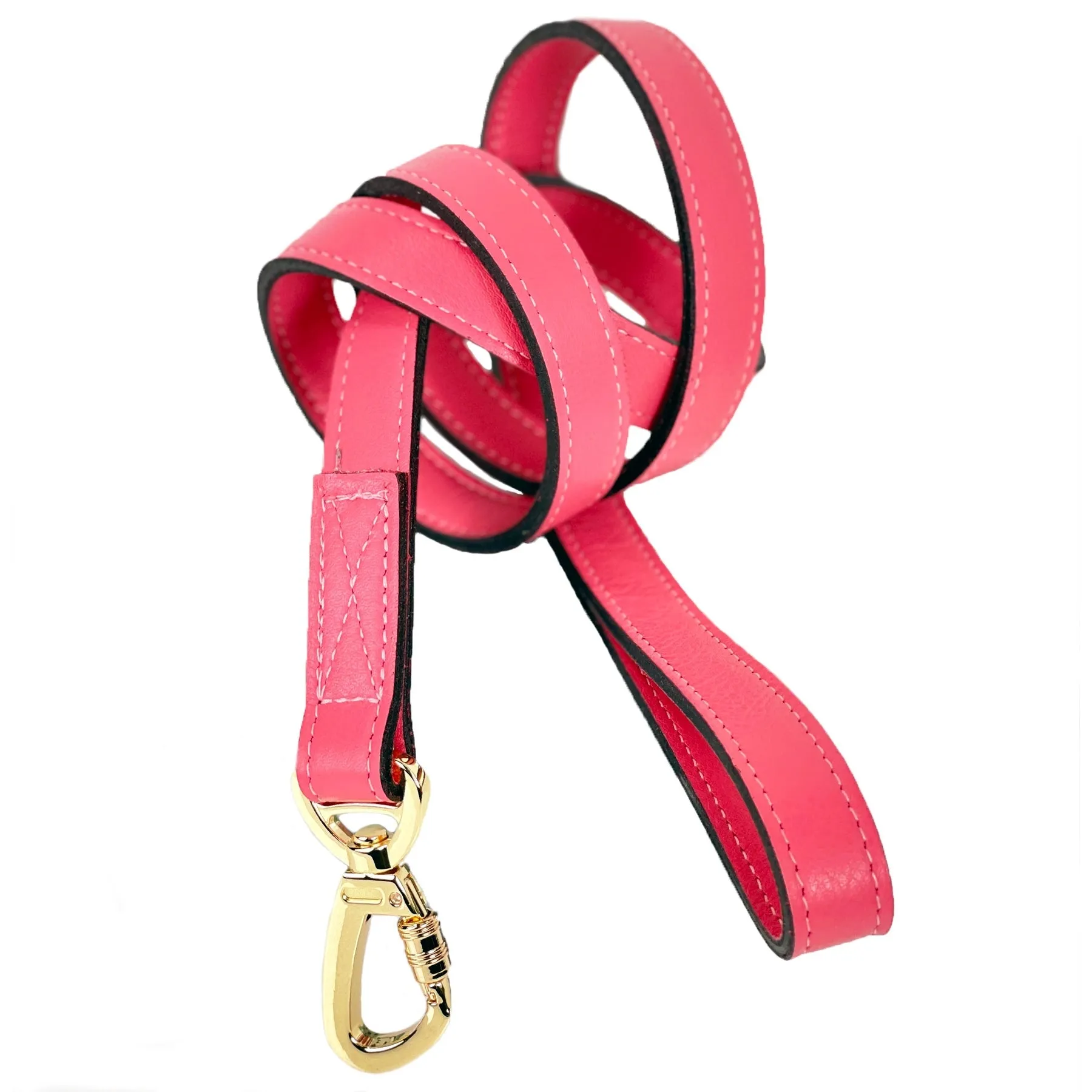 Belmont Dog Leash in Petal Pink & Gold