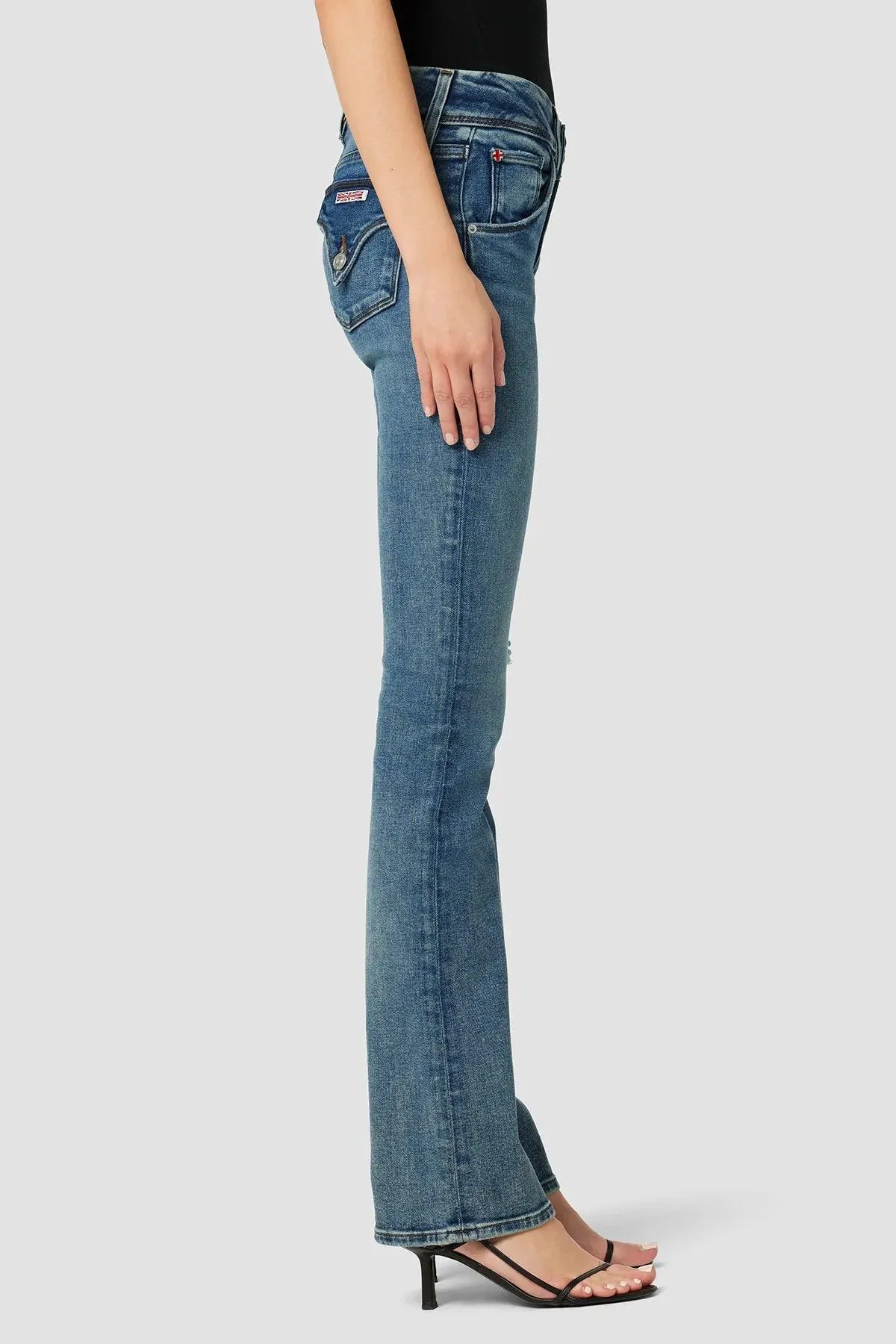 Beth Mid Rise Baby Boot Jeans with Slit by Hudson (Various Colors)