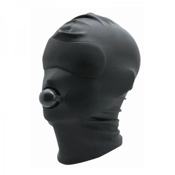 Black Spandex Hood With Silicone Ball Gag