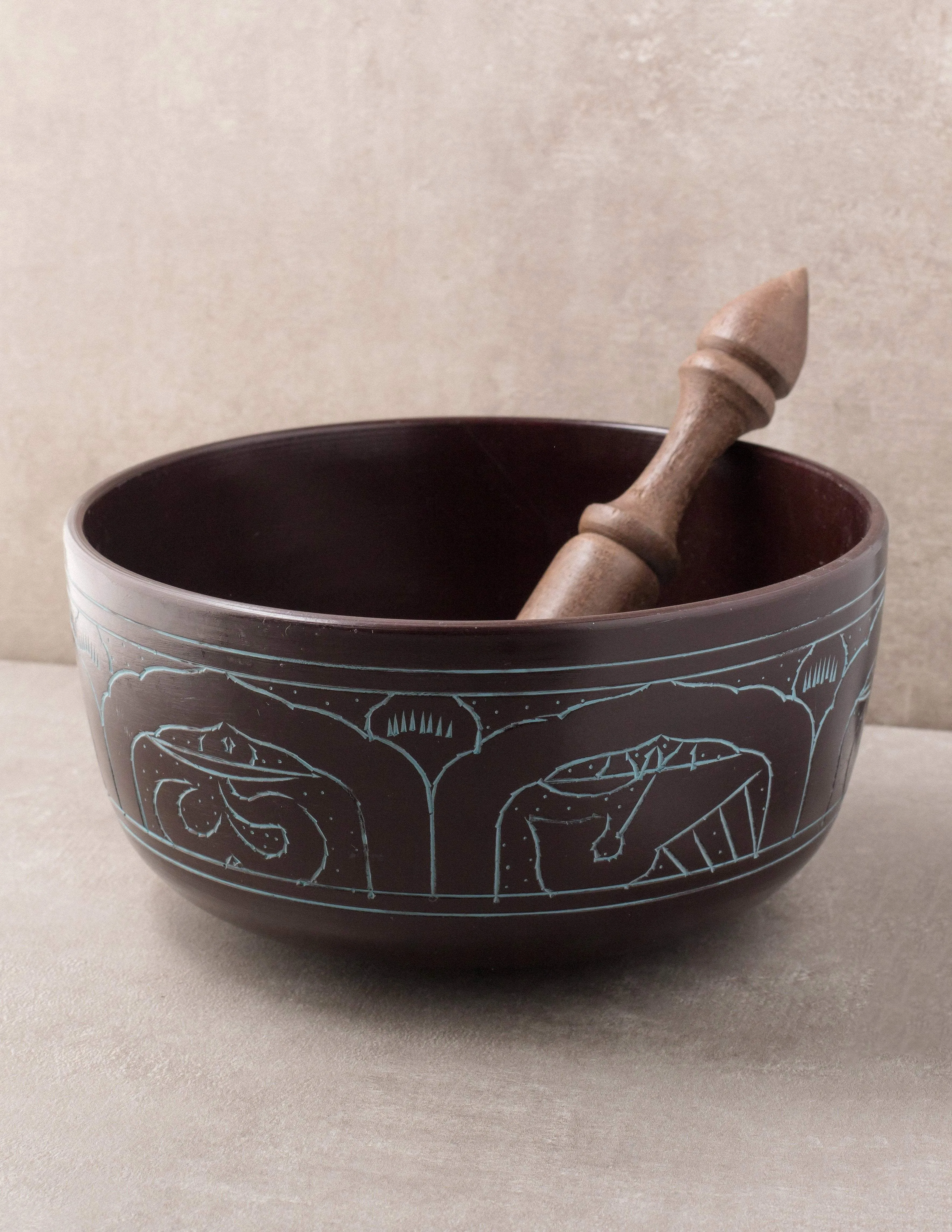 Blue Buddha Singing Bowl - 8 inch