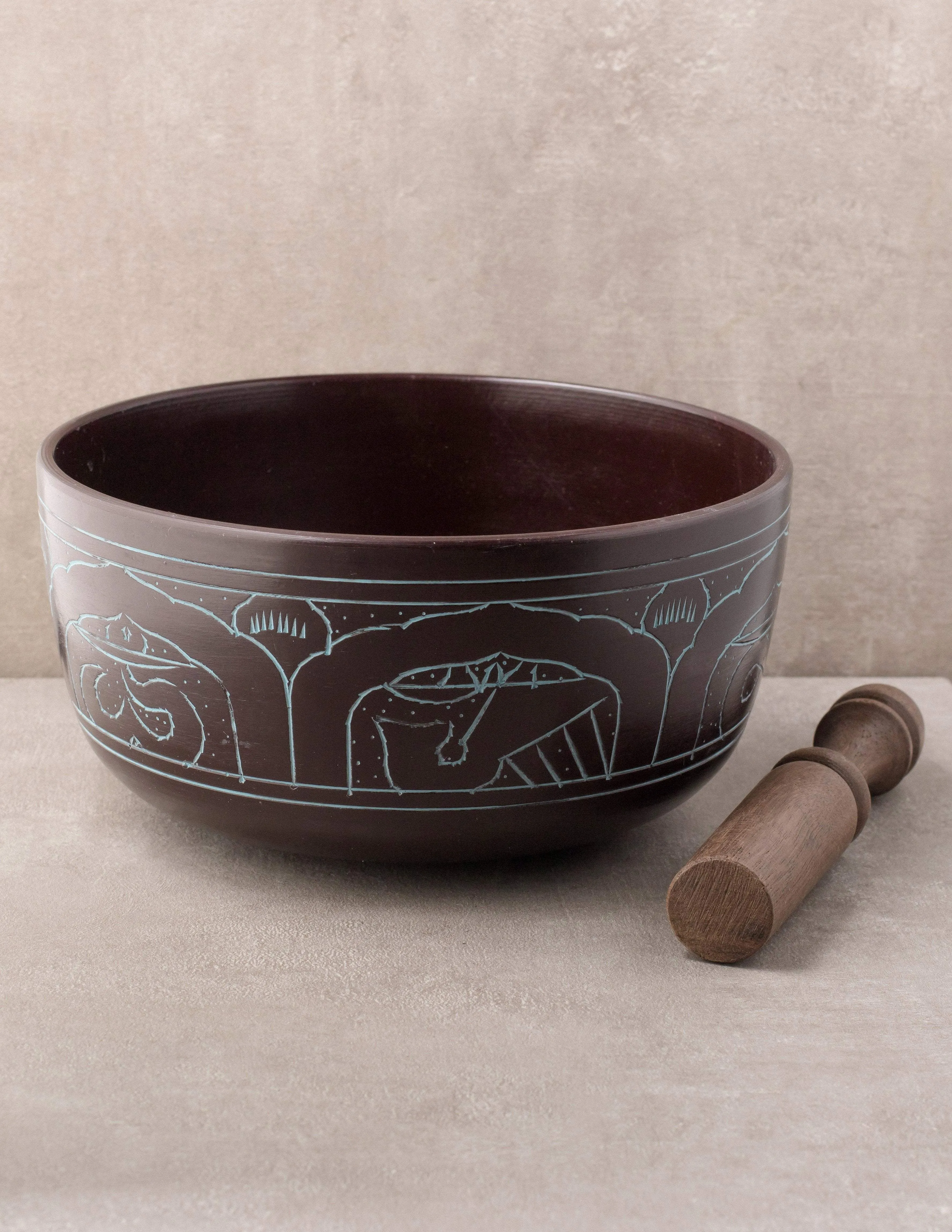 Blue Buddha Singing Bowl - 8 inch