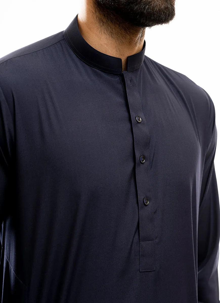 Blue Plain, Synthetic Bosky Shalwar Kameez