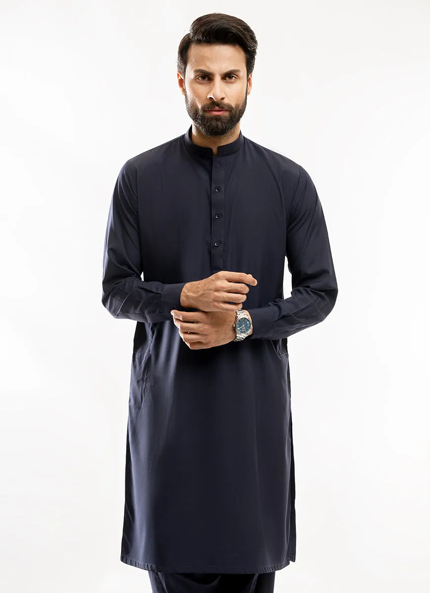 Blue Plain, Synthetic Bosky Shalwar Kameez