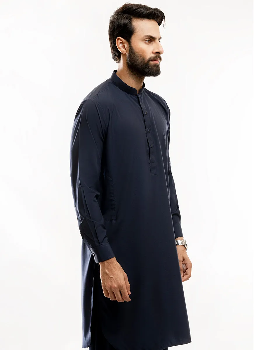 Blue Plain, Synthetic Bosky Shalwar Kameez