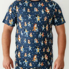 Bluey Dance Mode Men's Short Sleeve Pajama Top