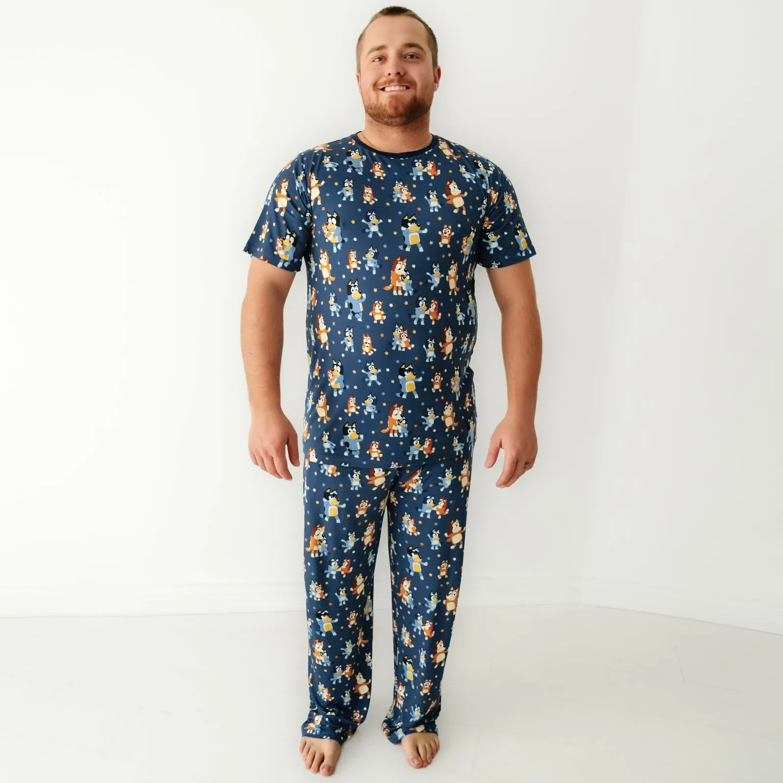 Bluey Dance Mode Men's Short Sleeve Pajama Top