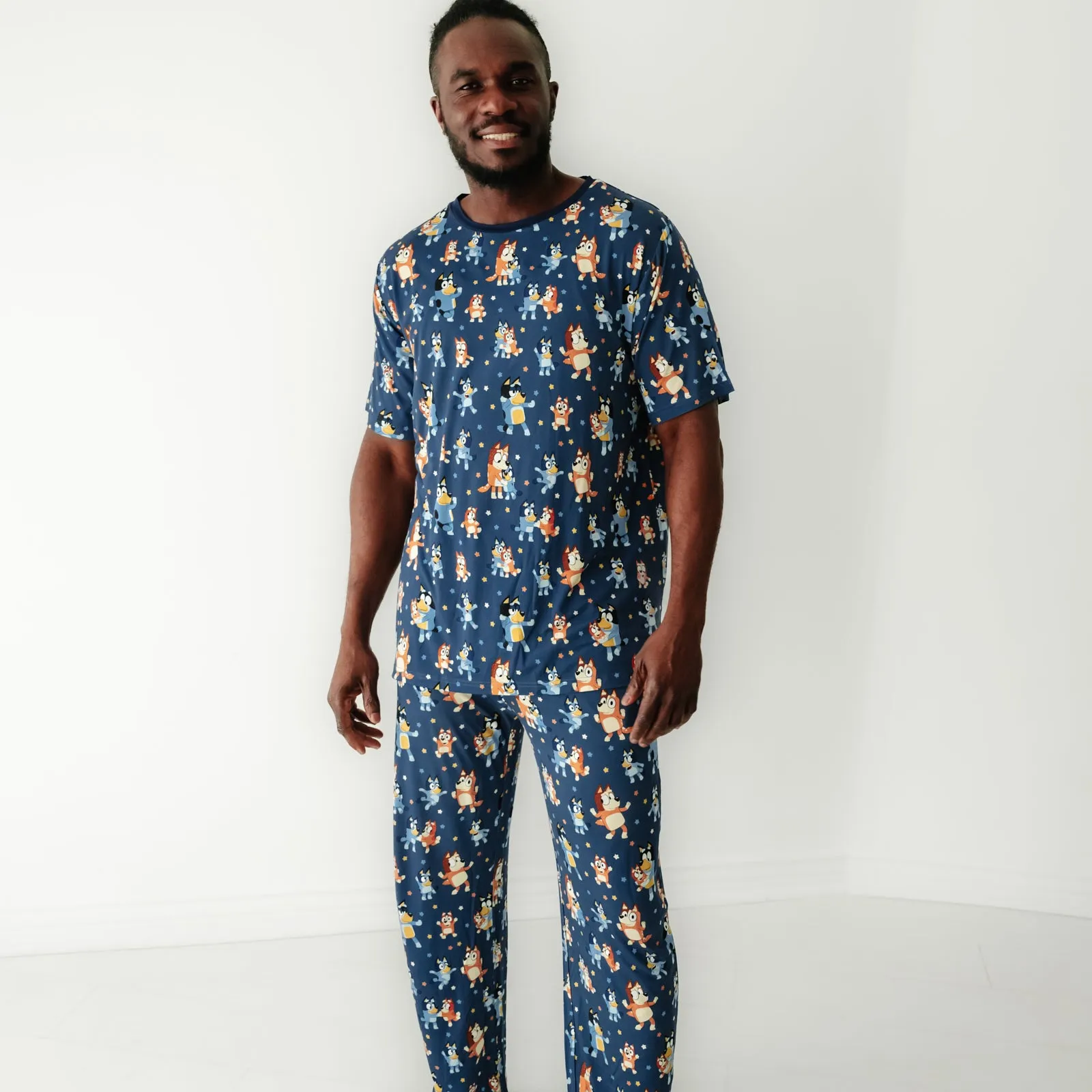 Bluey Dance Mode Men's Short Sleeve Pajama Top