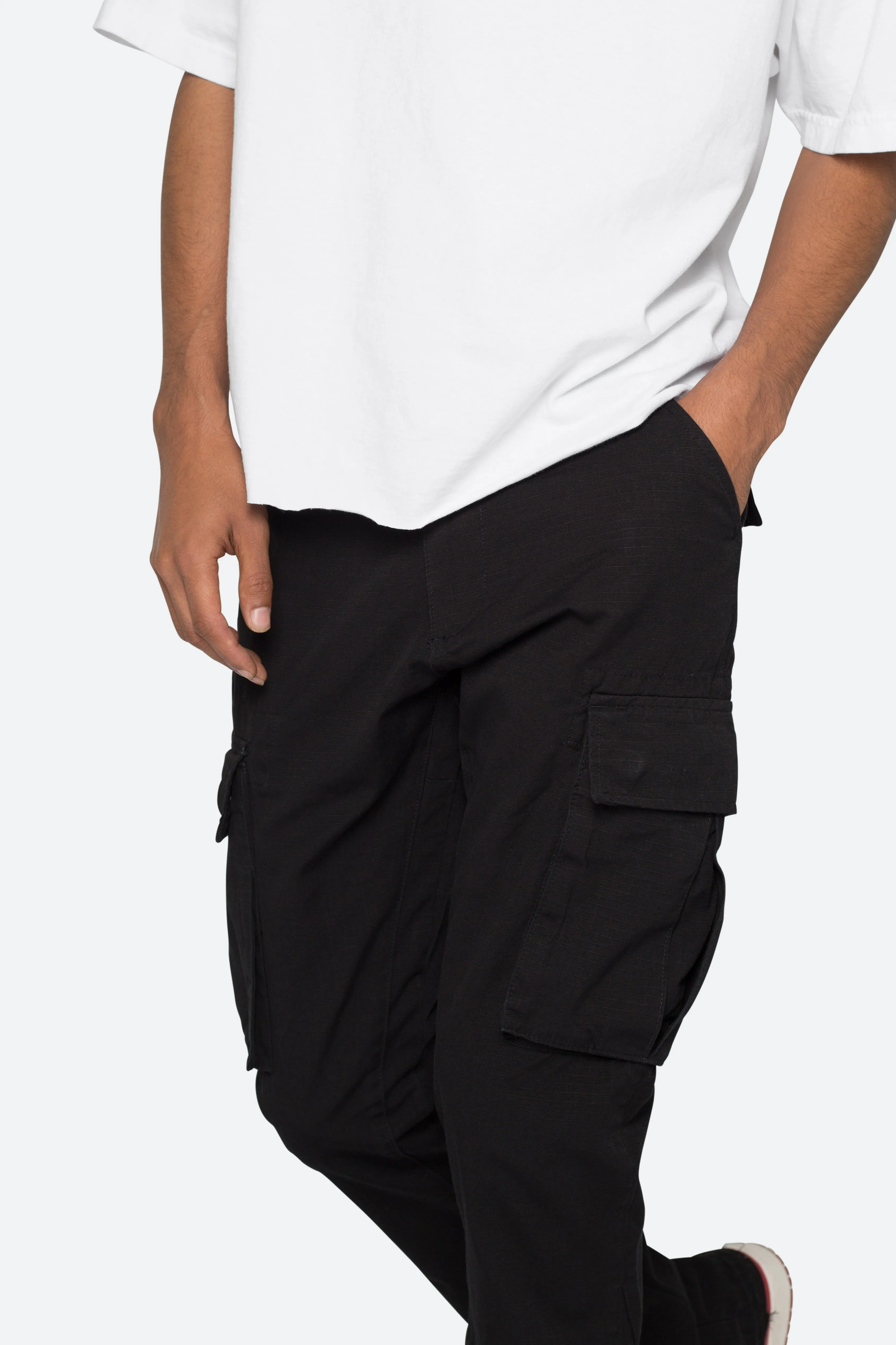 Bootcut Cargo Pants - Black