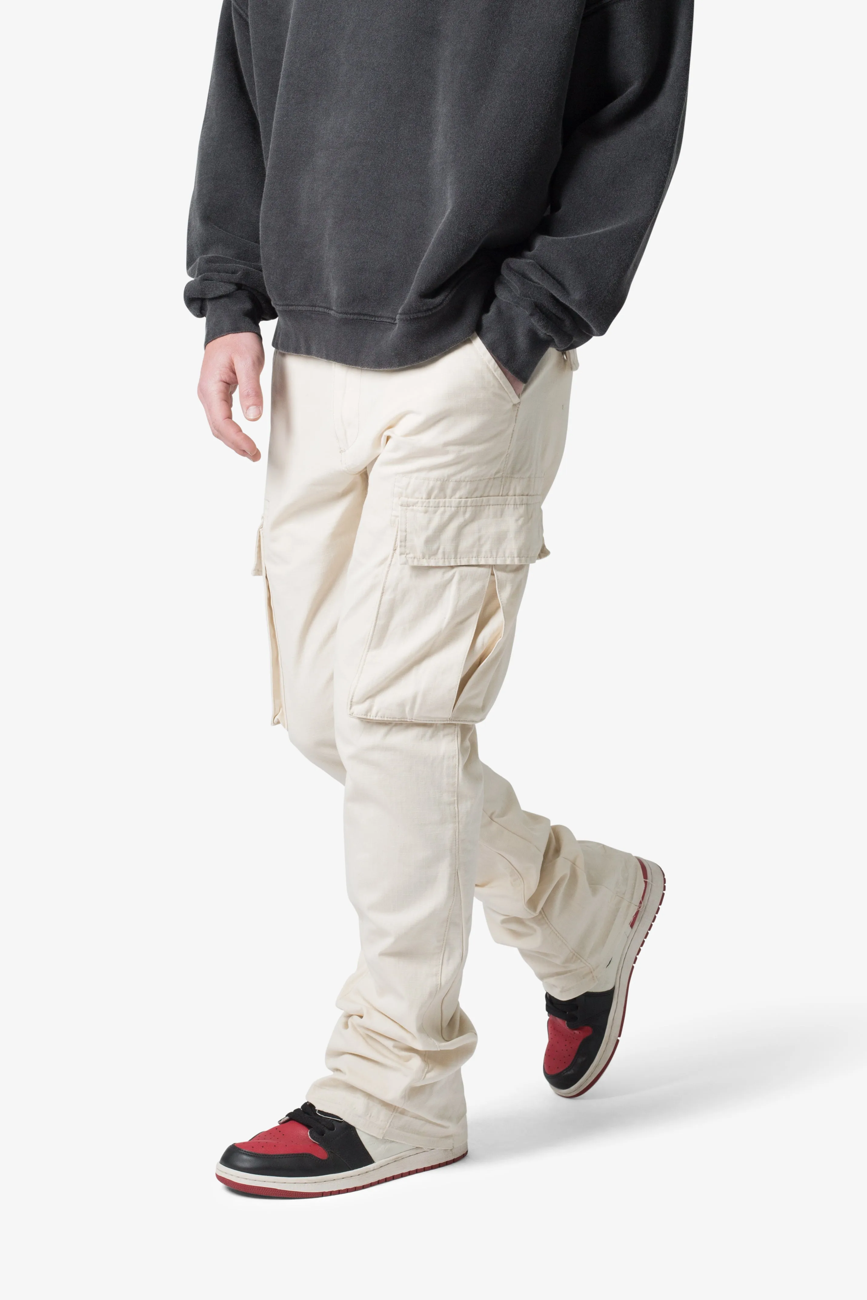 Bootcut Cargo Pants - Khaki