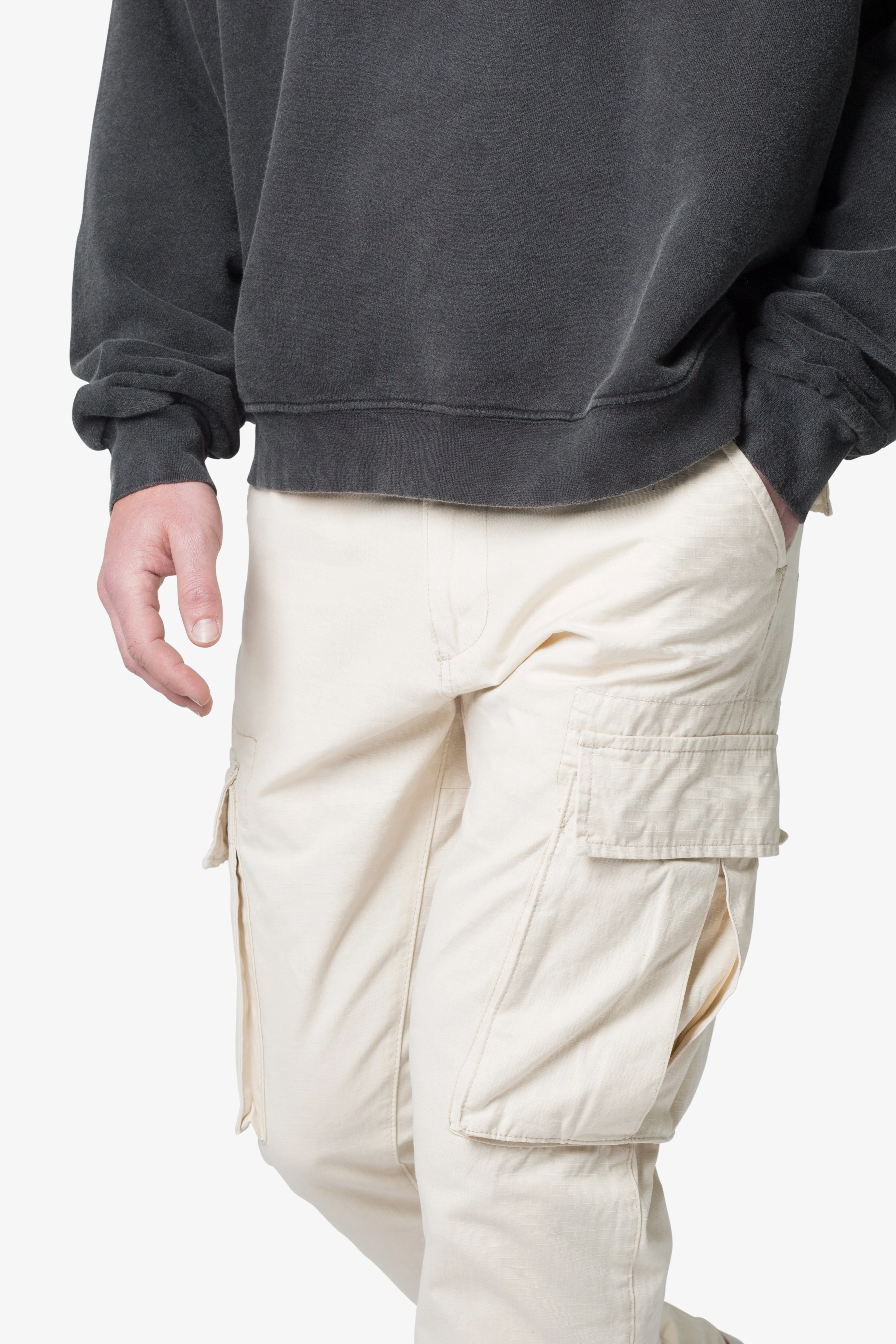 Bootcut Cargo Pants - Khaki