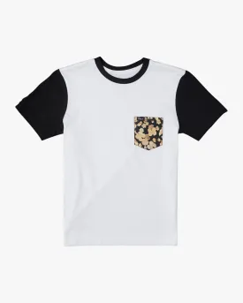 Boys Ollie Color Block Pocket T-Shirt - White