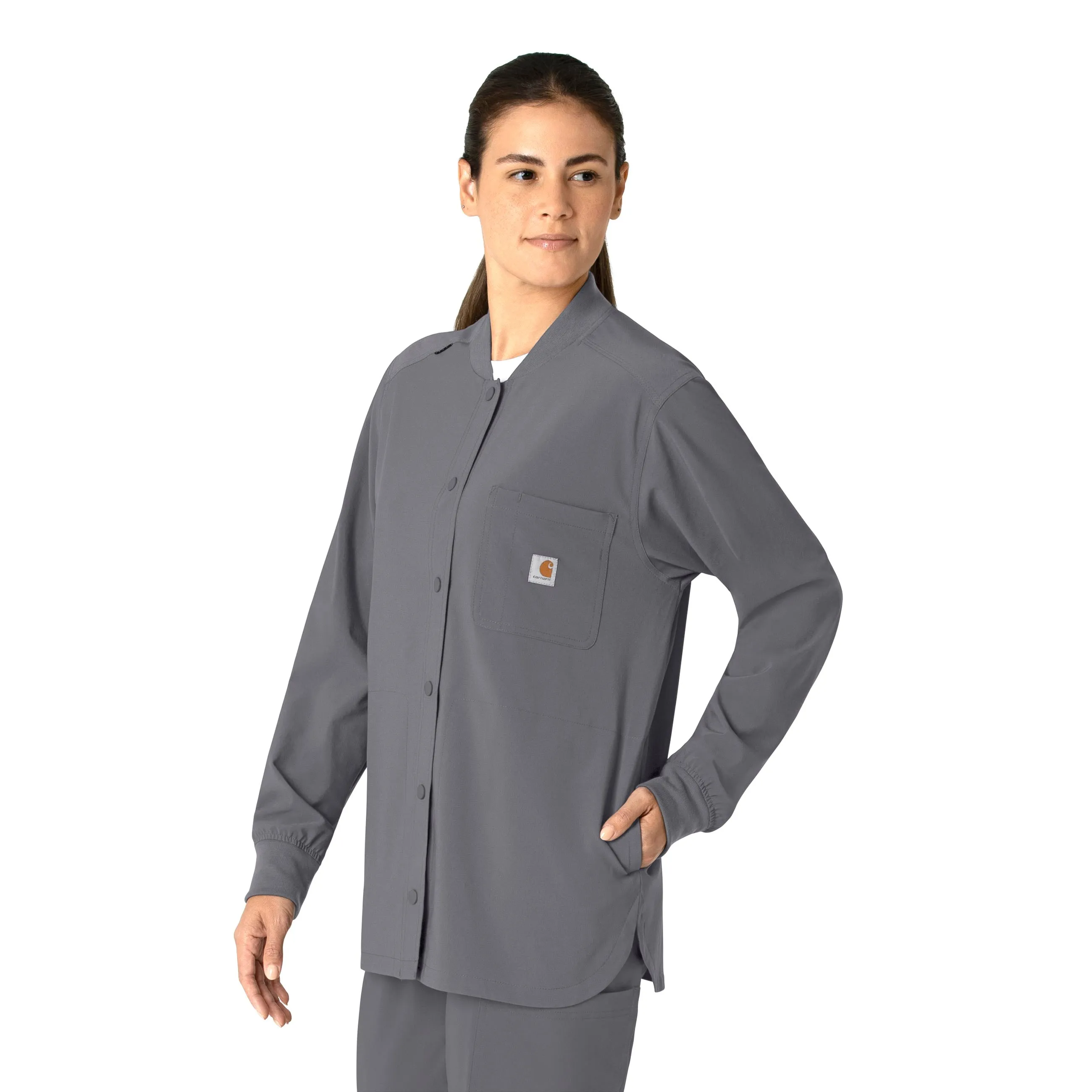 Carhartt Force Cross-Flex Women's Shirt Jacket - Pewter