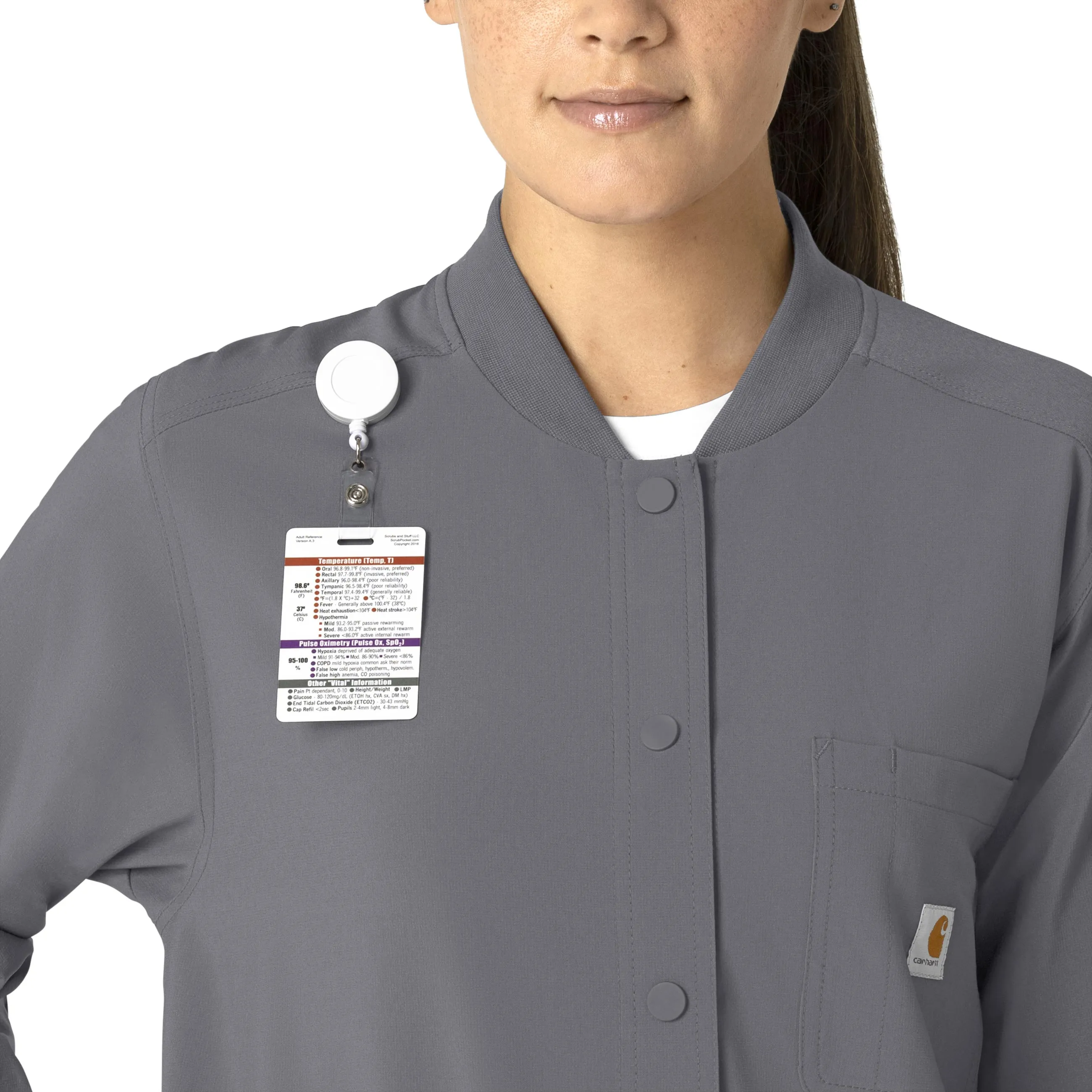 Carhartt Force Cross-Flex Women's Shirt Jacket - Pewter