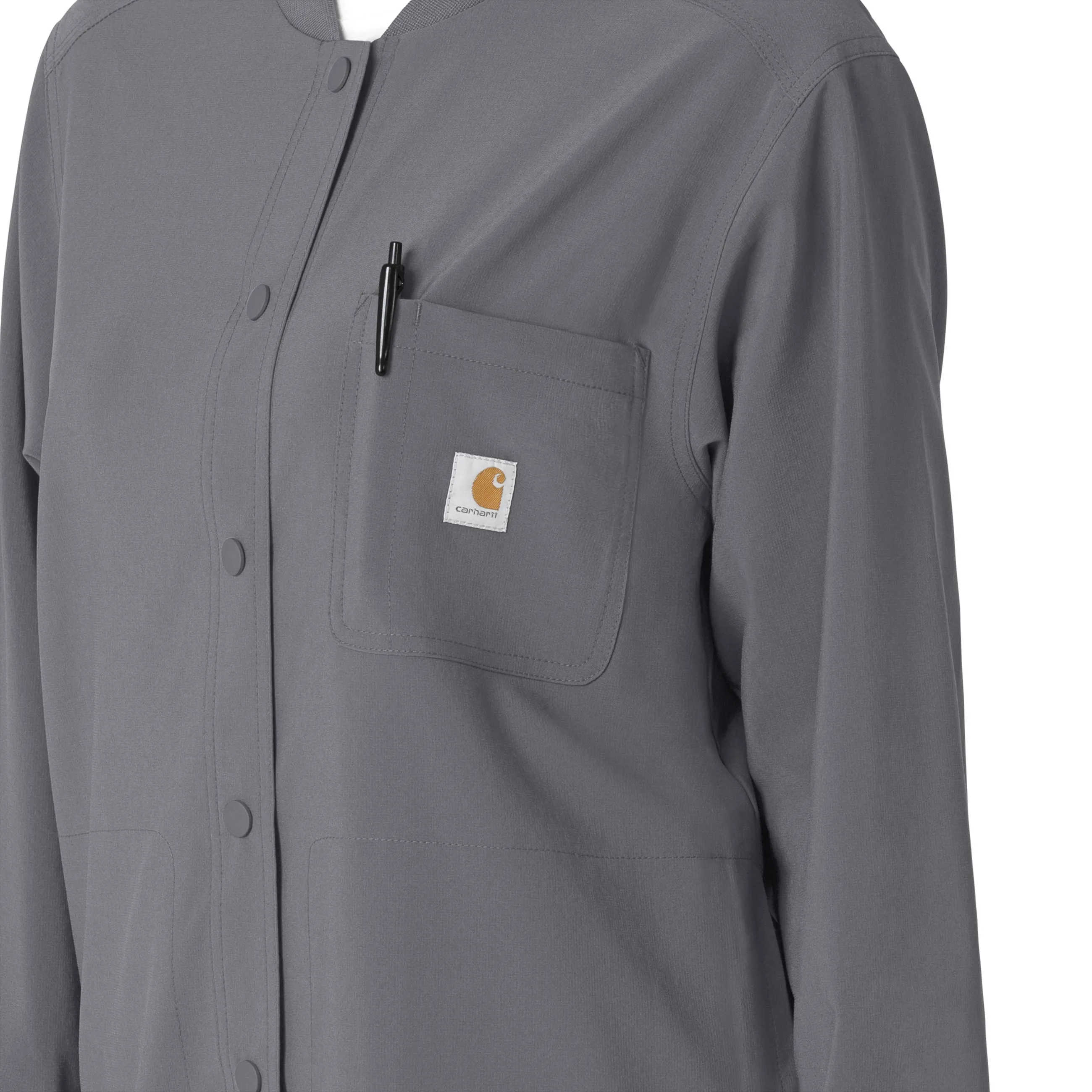 Carhartt Force Cross-Flex Women's Shirt Jacket - Pewter