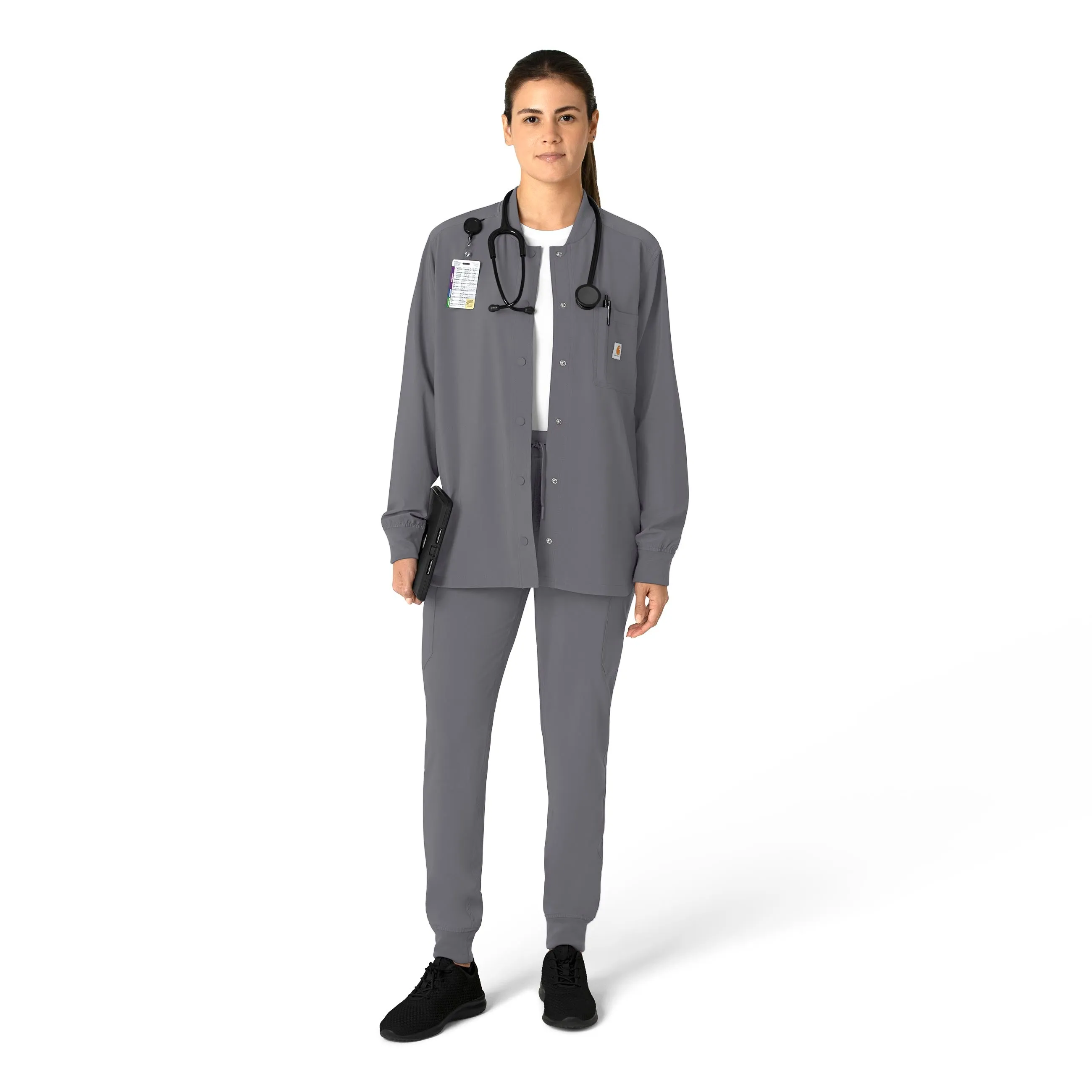 Carhartt Force Cross-Flex Women's Shirt Jacket - Pewter