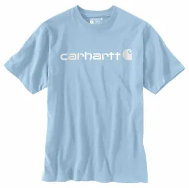 Carhartt Men's Signature Logo Short Sleeve T-Shirt_Tourmaline Heather