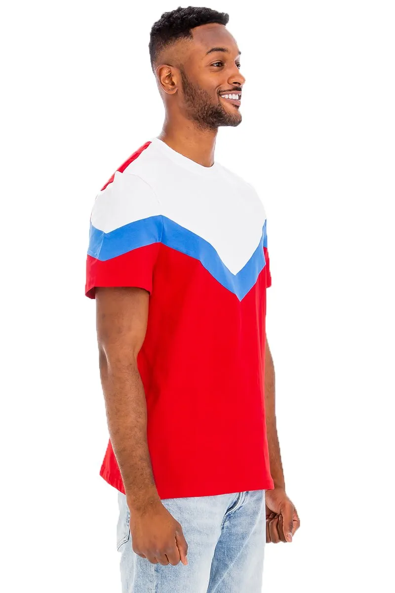 CHEVRON COLORBLOCK  TSHIRT