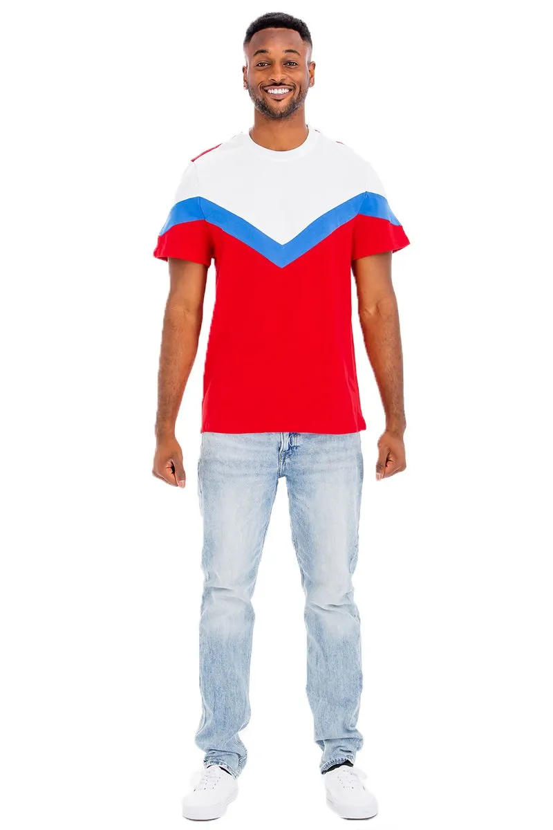 CHEVRON COLORBLOCK  TSHIRT