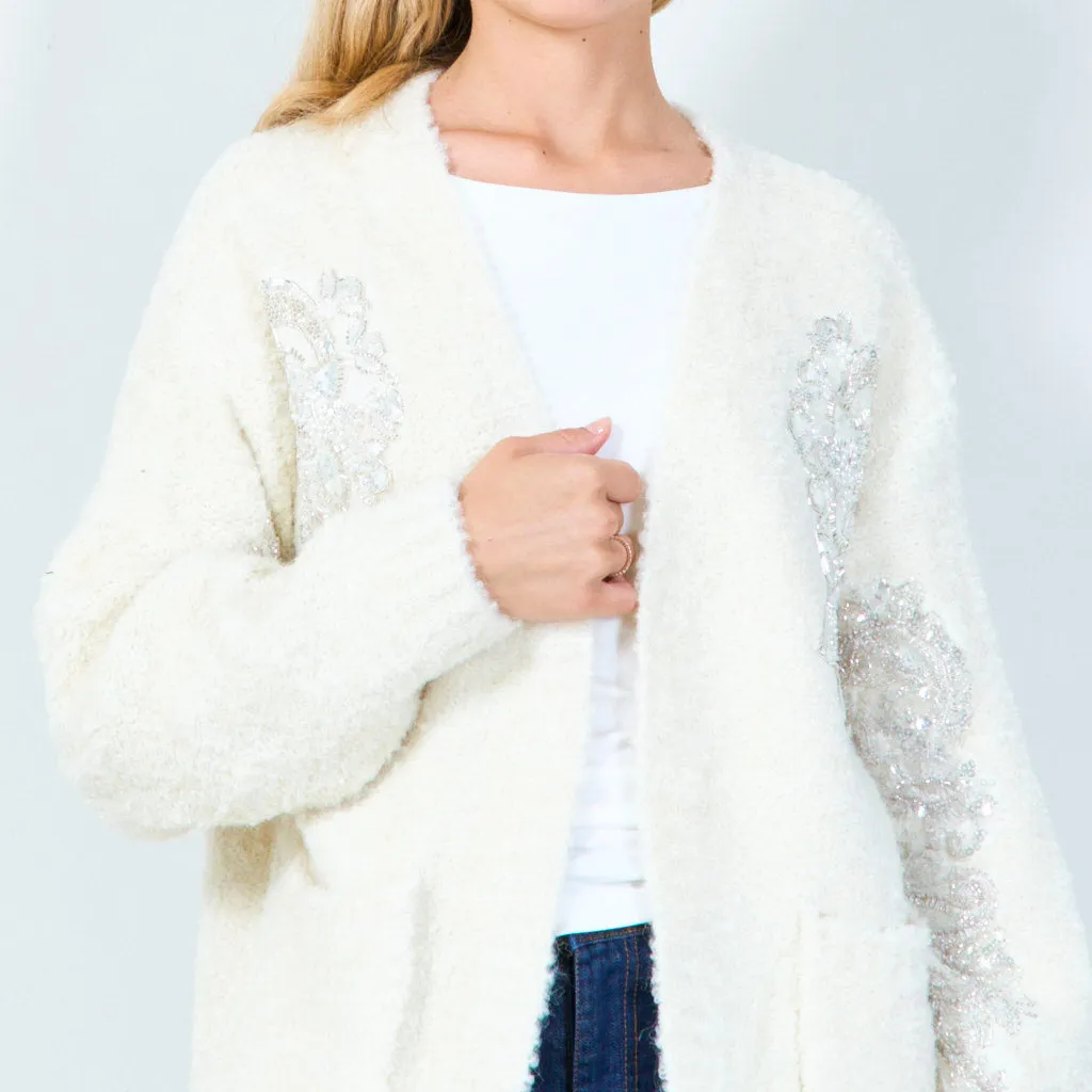 Chic embellished open-front cardigan wholesale