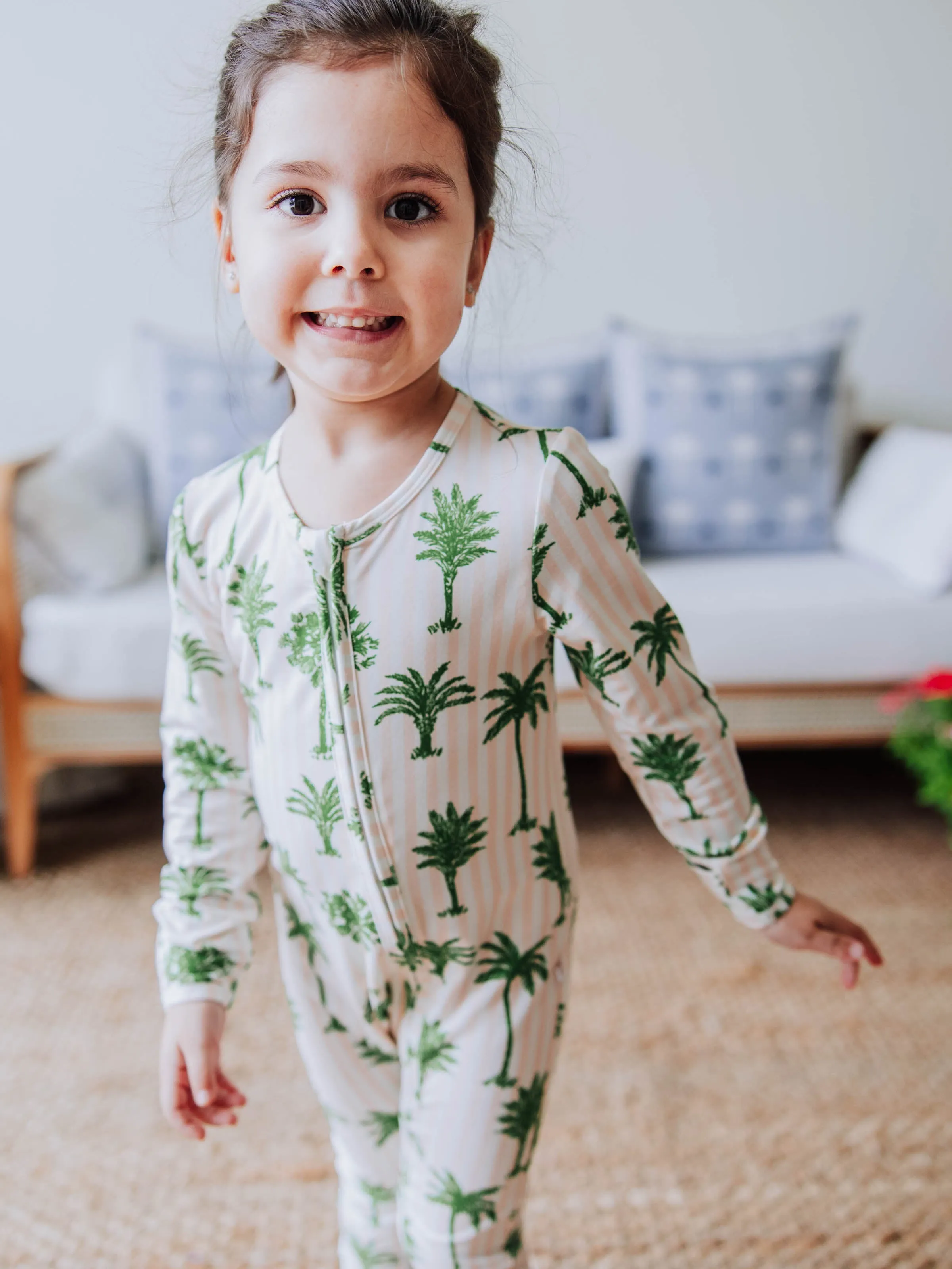 Cloud Layette - Palm Tree Stripes