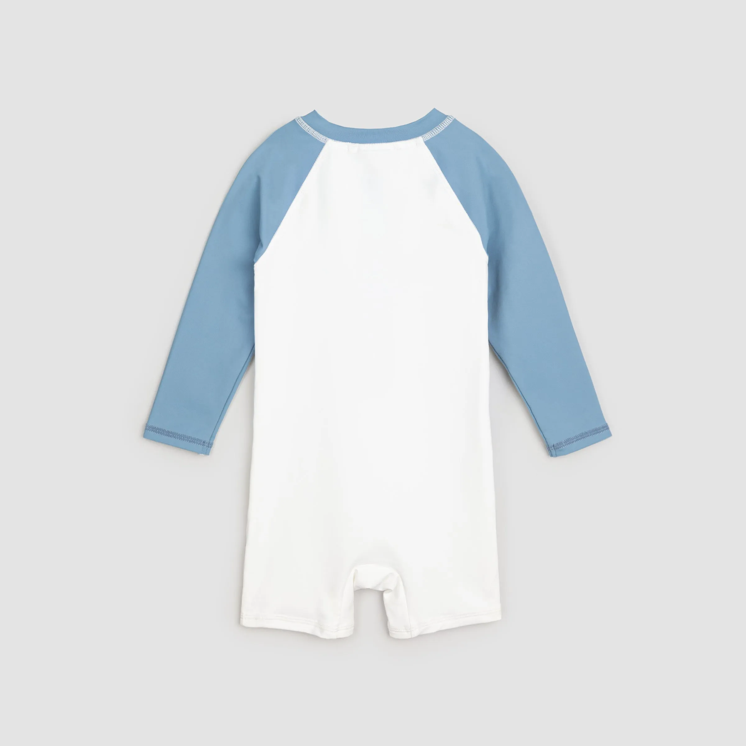 Color Block Raglan Long-Sleeve Swim Romper | Miles The Label